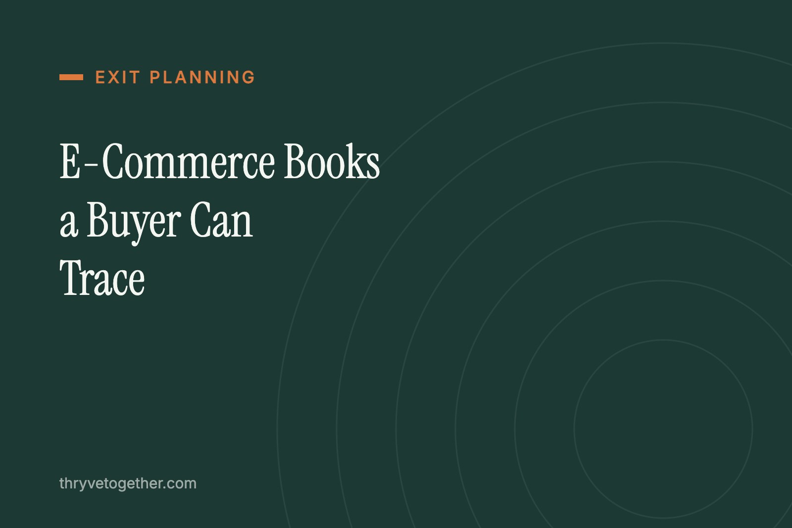E-Commerce Books a Buyer Can Trace to the Payout Report