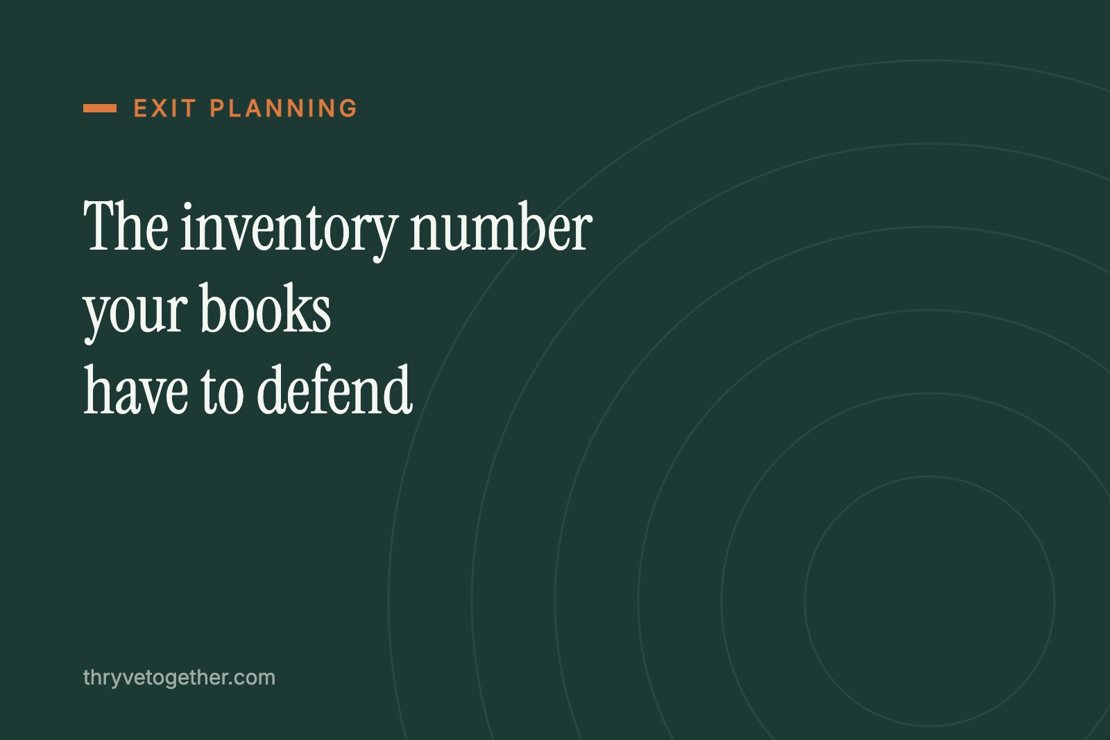The Inventory Number Your Books Have to Defend