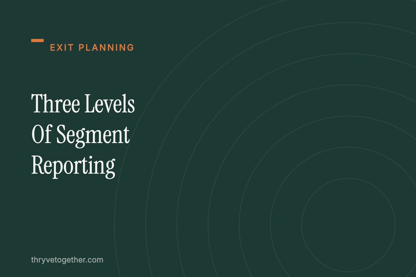 Three levels of segment reporting and what a buyer can verify at each